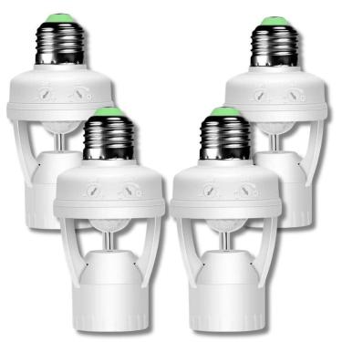 Imagem de Kit Sensor de Presença com Fotocélula para Lâmpada Soquete Economia de Energia Até 80%...