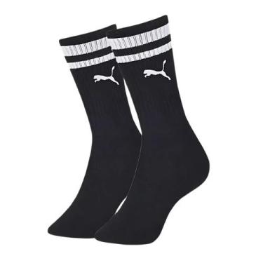 Imagem de Meia Cano Longo Alto Puma Algodão Confortável Original, Preto, 34/39
