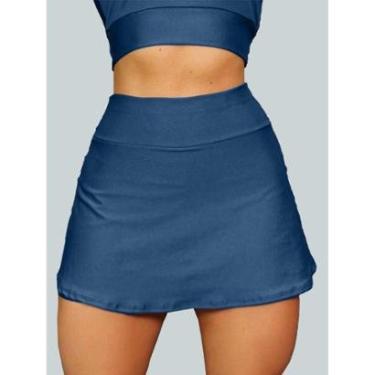 Imagem de Short Saia Academia Saia Beach Tennis Com Short Interno Donna Martins-Feminino