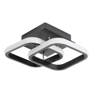 Imagem de Luminária De Teto Ou Parede Plafon Duplo Quadrado Led 3 Em 1 - LM, Pre