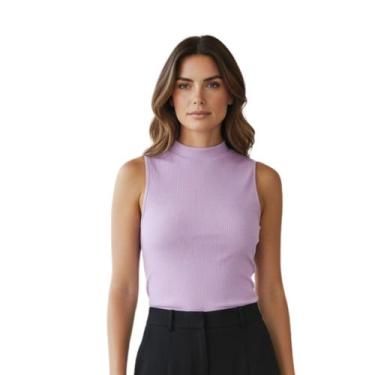 Imagem de Blusa Feminina Sem Mangas Gola Alta - IDHOK, Rosa pink, G
