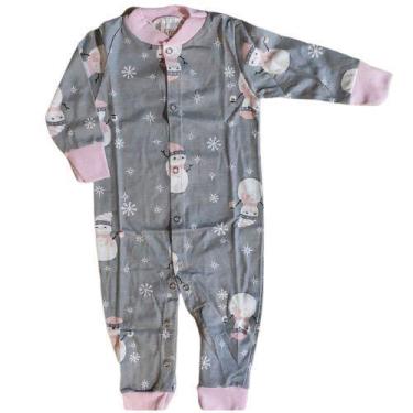 Imagem de Macacão feminino bebê meia estação - roupa infantil - TMX, G, Cinza