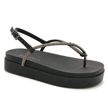 Imagem de Sandália Feminina Plataforma Ramarim 24-42104, Grafite preto, 36