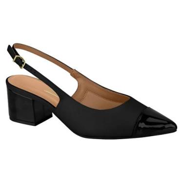 Imagem de Scarpin Feminino Slingback Salto Bloco Vizzano 1220.337.14174, Preto, 