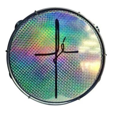 Imagem de Pandeiro luen10 abs preto plat inox pele holografica fe