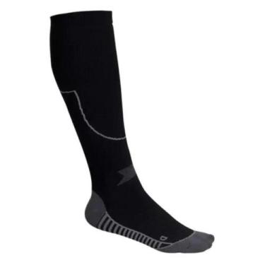 Imagem de Meia Lupo Corrida Compressão 3/4 Running Sport Cano Alto  Preto, M
