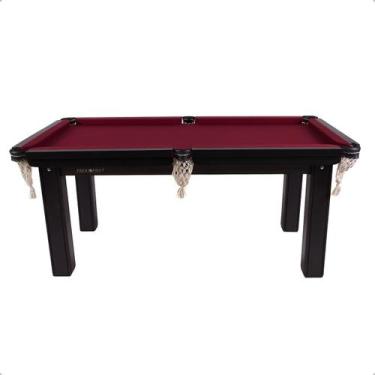 Imagem de Mesa Jogo Sinuca Bilhar MDF 1.85 x 1.07 Caçapas Rede - Procopio, Vinho