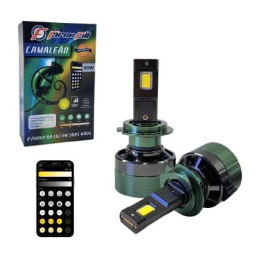 Imagem de Lampada led camaleao com função estrobo 3000 - 10000k h7 via aplicativ