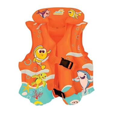Imagem de Colete Inflável Estampado Fundo do Mar Praia Piscina 45X40cm - Art Sum