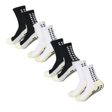 Imagem de Meias Yufree 4 Pares Masculinas Antiderrapantes para Futebol