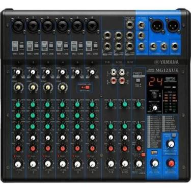 Imagem de Mesa de Som Yamaha MG12XUK 12 Canais 110V Preta