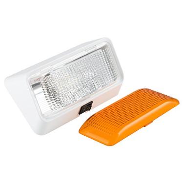 Imagem de Lumitronics RV 12V LED Exterior Porch Luz com On/Off Switch - removível claras e âmbar Lenses (Branco)