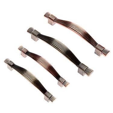 Imagem de 1 pc punho vintage liga de zinco mobiliário de cozinha gaveta porta puxar antiguidade de bronze de bronze armário botão 96mm / 128mm parafuso YYDFPIIA (Color : Green 96mm)