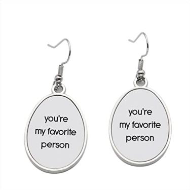 Imagem de You're My Favorite Person Brinco - Brincos com pingente para meninas - Presente de festa de aniversário dos namorados