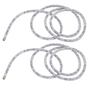 Imagem de Tiras de para vestidos, corrente de , ampla gama de usos, durável, costurada à mão, 2 peças de substituição para acabamento de para acessórios de roupas (diamante de