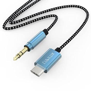 Imagem de Cabo auxiliar de carro USB C para 3,5 mm, Blue(Braided), 6.5FT