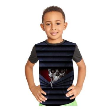 Imagem de Camiseta Infantil  Caveira Skull Full Print Ref:68 - Smoke