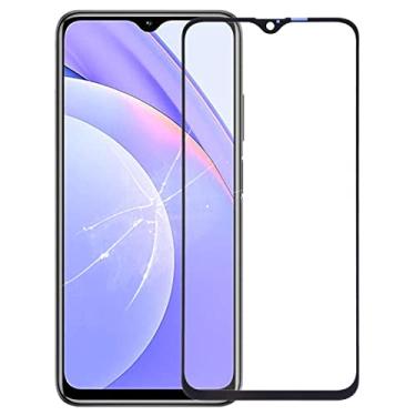 Imagem de HONGYAN Peças de substituição de telefone celular Lente de vidro externo da tela frontal com OCA opticamente claro adesivo para Xiaomi Redmi Note 9 4G Acessórios telefônicos
