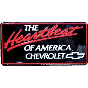 Imagem de Etiqueta automotiva de metal em relevo Hangtime The Heartbeat of America 6 x 12