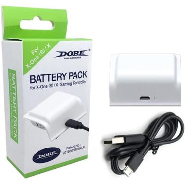 Imagem de Bateria Recarregável Branca Compatível Com Controle Xbox One C/ Cabo USB