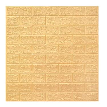 Imagem de Painéis de parede 3D, papel de parede 3D para impressão de tijolos Wallpape Bastão e descasque, painel de tijolos falsos de espuma à prova d'água autoadesivos para quarto, banheiro, cozinha, lareira 0,8 m x 0,7 m, 20 peças