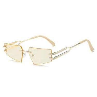 Imagem de Óculos de sol estilo olho de gato sem moldura, estrelas da moda, óculos de sol do mesmo tipo, 5, tamanho único