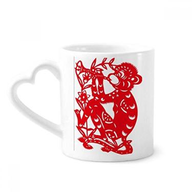 Imagem de Caneca Papercut Zodiac Monkey China Flores Caneca Café Cerâmica Copos Copo Coração Vidro