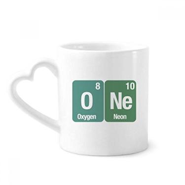 Imagem de One Chemical Element Caneca de café cerâmica copo de coração de vidro