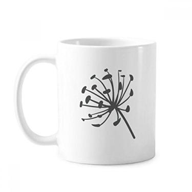 Imagem de Caneca com contorno de flores de dente-de-leão de cerâmica cerâmica xícara de porcelana de café louça