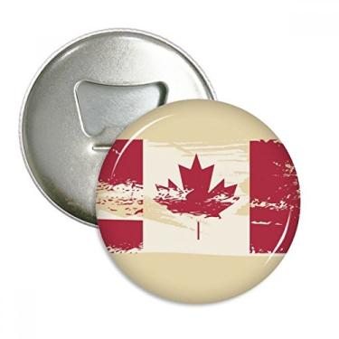 Imagem de Bandeira do Canadá e abridor de garrafas de folha de bordo com ímã de geladeira emblema multifuncional