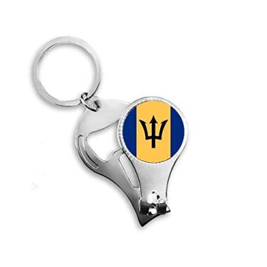 Imagem de Barbados Bandeira Nacional América do Norte país alicate de unha chaveiro abridor de garrafas cortador