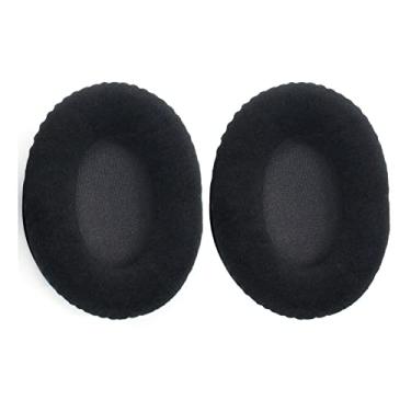 Imagem de burko Almofadas de Ouvido Respiráveis de Substituição de Almofada de Fone de Ouvido de Alta Qudade Compatíveis com Hyperx Cloud Ii (Flanela Preta)