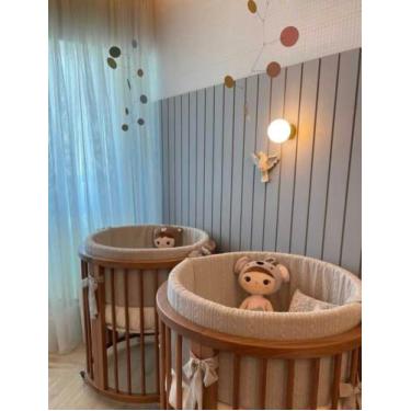 Imagem de Móbile Círculos Rosa para Berço para Casa Infantil