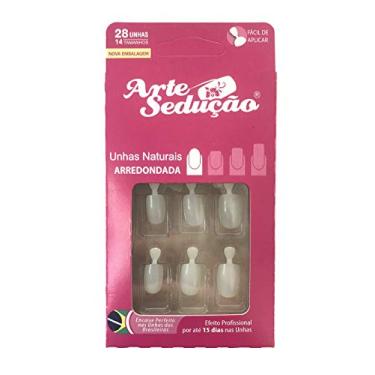 Imagem de Arte Sedução Unhas Postiças Natural Esmalte Arredondada