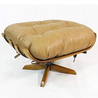 Imagem de Puff Costela cor Caramelo Base Madeira Poltronas do Sul