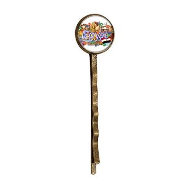 Imagem de Pharaoh Pirâmide Egito Graffiti Retro Metal Hair Bobby Pin Headwear