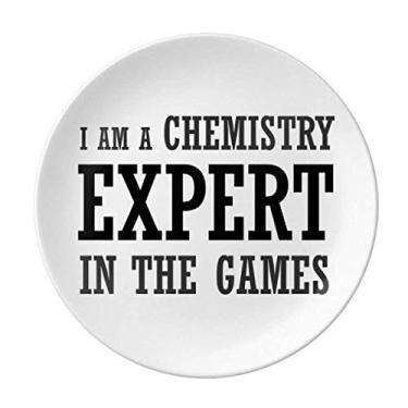 Imagem de Prato decorativo de porcelana para jogos de especialista em química