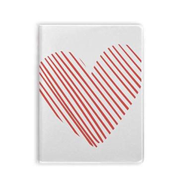 Imagem de Caderno de desenho de coração vermelho para dia dos namorados capa de goma diário capa macia