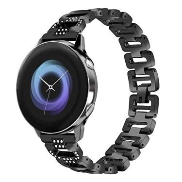Imagem de Pulseira Luxury para Samsung Galaxy Watch Active 40mm - Gear S2 Classic - Gear Sport R600 - Galaxy Watch 42mm - Amazfit Bip - Marca Ltimports (Preto)