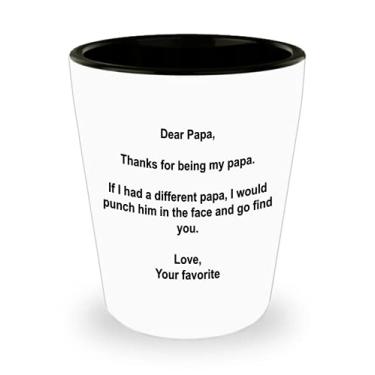 Imagem de Dear Papa Shot Glass, presentes para papai, obrigado por ser meu papai, ideia de de Natal