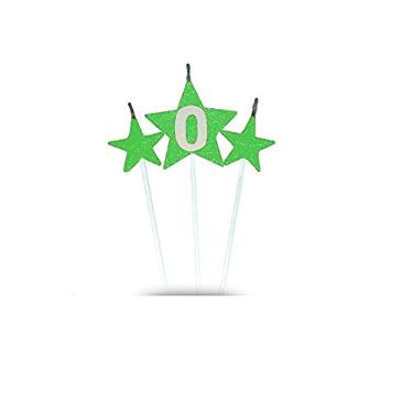 Imagem de Vela de Aniversário New Star Verde - Número 0