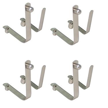 Imagem de TAODAN 8 peças de aço inoxidável pino duplo clipe de botão de mola clipe de botão clipe de barraca vara caiaque pá mola clipes de pressão pino de tubo de bloqueio