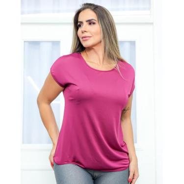 Imagem de Blusa Feminina Fitness em Dry Fit para Academia Seca Rápido com Detalh