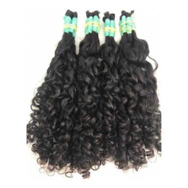 Imagem de Cabelo Humano Cacheado Mega Hair Nó Italiano 200gr 55cm - Jkbellus