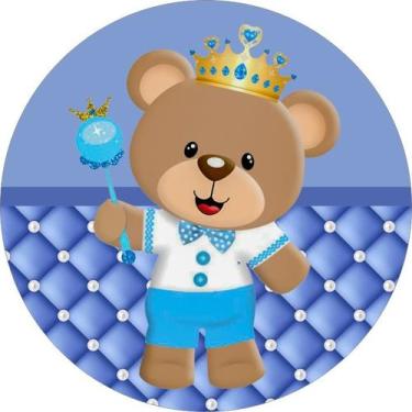 Imagem de Painel Festa Redondo C/ Elástico 1,50m Ursinho Príncipe - Fadrix