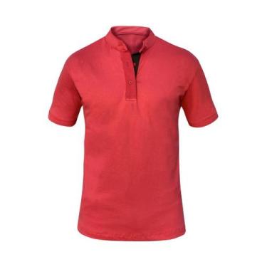 Imagem de Camisa Masculina Gola Padre Básica Algodão Com Elastano Slim - MT Clot