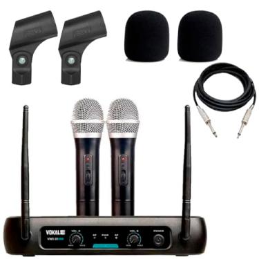 Imagem de Microfone Sem Fio Vokal Vws20 Plus Dinâmico + Kit