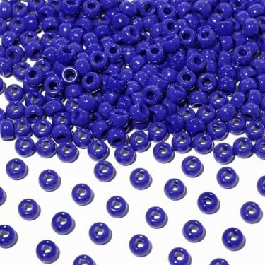 Imagem de Richbunnys 1000 contas de pônei de plástico multicoloridas a granel para artesanato, 6 * 9 mm cores sortidas contas de cabelo, incluindo preto, vermelho, azul, branco para fazer pulseiras, pingentes