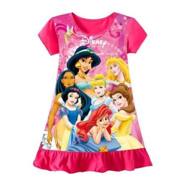 Imagem de Camisola de Pijama Sereia Princesa para Meninas (3-8 anos) - Verão, 6T