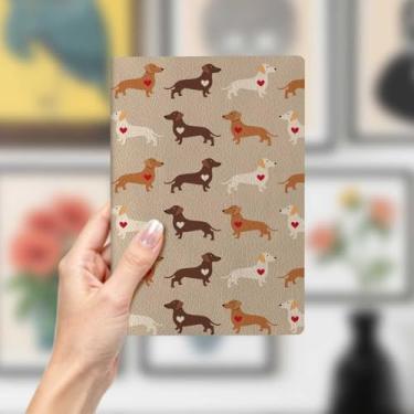 Imagem de Caderno de couro para cães, caderno A5 para anotações no escritório, agenda de 21 x 14,7 cm, agenda, diário de viagem, artigos para cães, presentes para amantes de cães 4